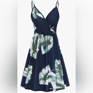 Faux Knit Wrap Spaghetti Strap Dress with pockets. Super comfy. Sz M. NWT.